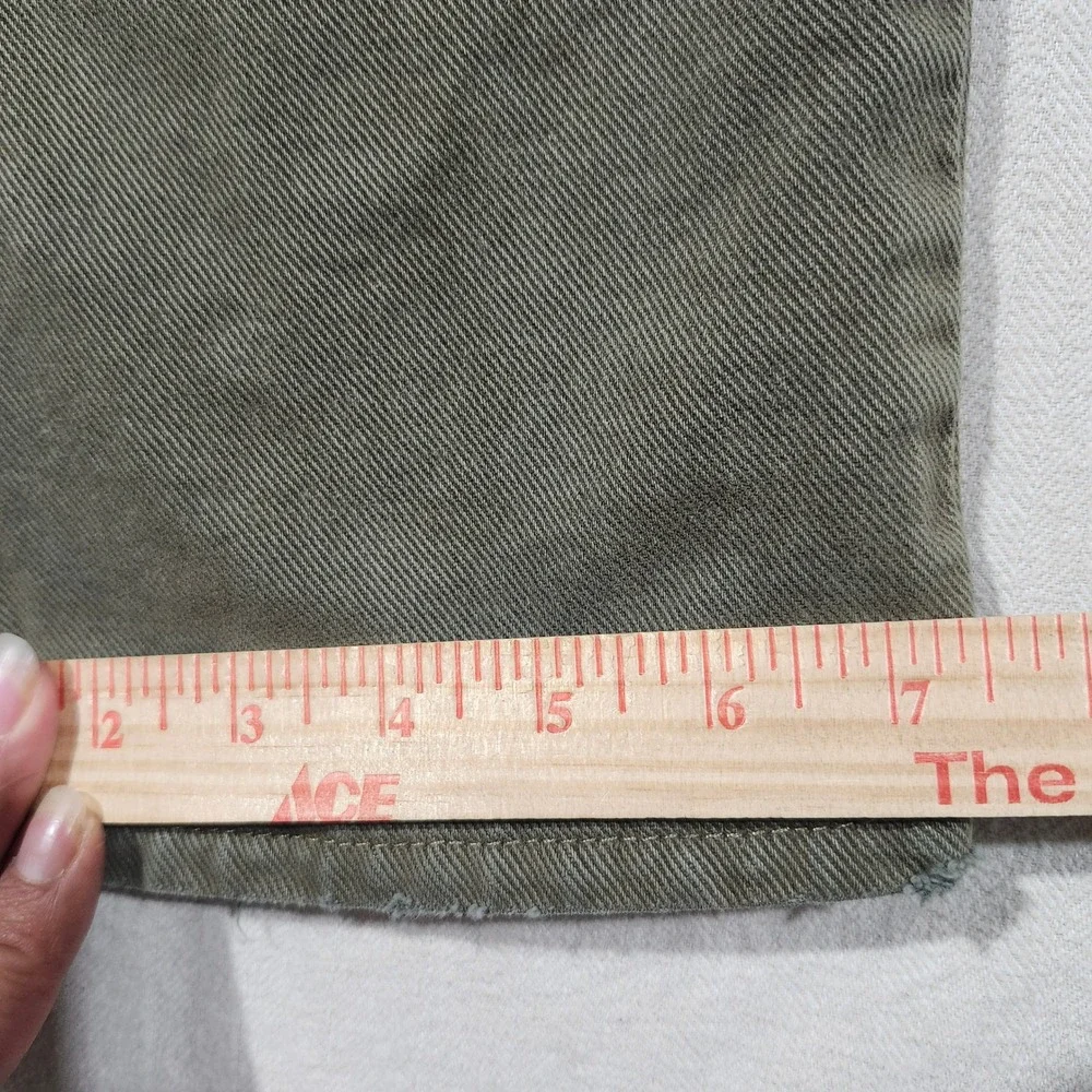 Vintage Levis SilverTab Loose Olive Green Jeans Made in USA 31x32 501-0596